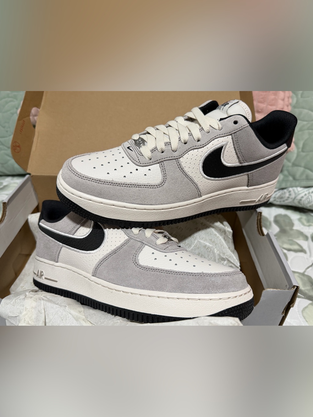 Nike Air Force 1 â06 Lv8 In White, Grey & Black